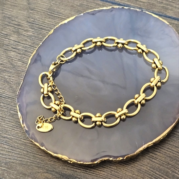 NEW 18KGP Chain Bracelet - Picture 1 of 6